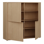Alice Springs 4 Door Large Storage Cabinet with Push-to-Open Doors in Elegancia Oak – image 4