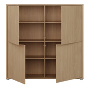 Alice Springs 4 Door Large Storage Cabinet with Push-to-Open Doors in Elegancia Oak – image 5