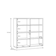 Alice Springs 4 Door Large Storage Cabinet with Push-to-Open Doors in Elegancia Oak – image 8