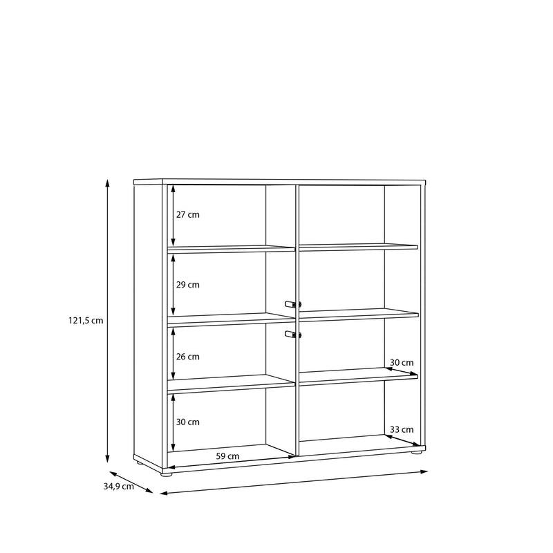 Alice Springs 4 Door Large Storage Cabinet with Push-to-Open Doors in Elegancia Oak – image 8