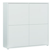Alice Springs 4 Door Large Storage Cabinet with Push-to-Open Doors in Light Grey – image 1