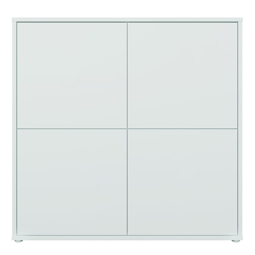 Alice Springs 4 Door Large Storage Cabinet with Push-to-Open Doors in Light Grey – image 2