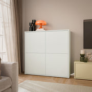 Alice Springs 4 Door Large Storage Cabinet with Push-to-Open Doors in Light Grey – image 6