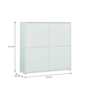 Alice Springs 4 Door Large Storage Cabinet with Push-to-Open Doors in Light Grey – image 7
