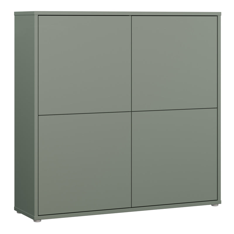 Alice Springs 4 Door Large Storage Cabinet with Push-to-Open Doors in Sage Green – image 1