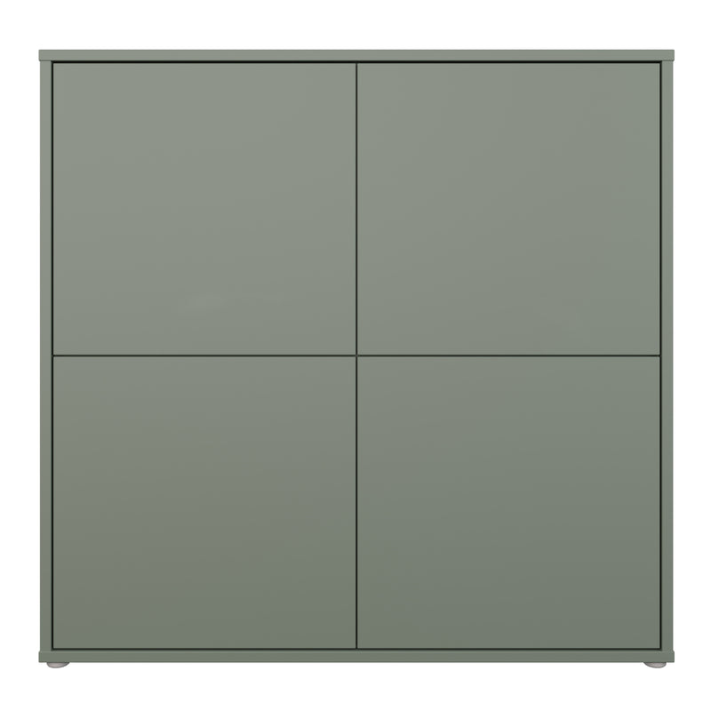 Alice Springs 4 Door Large Storage Cabinet with Push-to-Open Doors in Sage Green – image 2
