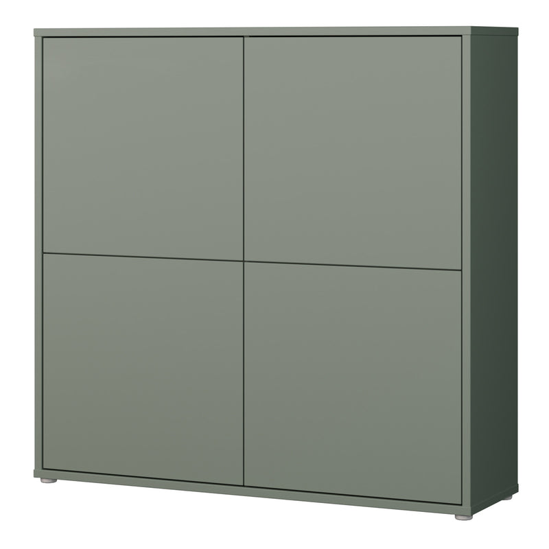 Alice Springs 4 Door Large Storage Cabinet with Push-to-Open Doors in Sage Green – image 3