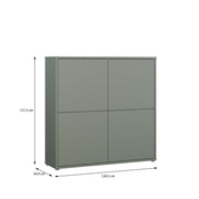 Alice Springs 4 Door Large Storage Cabinet with Push-to-Open Doors in Sage Green – image 7