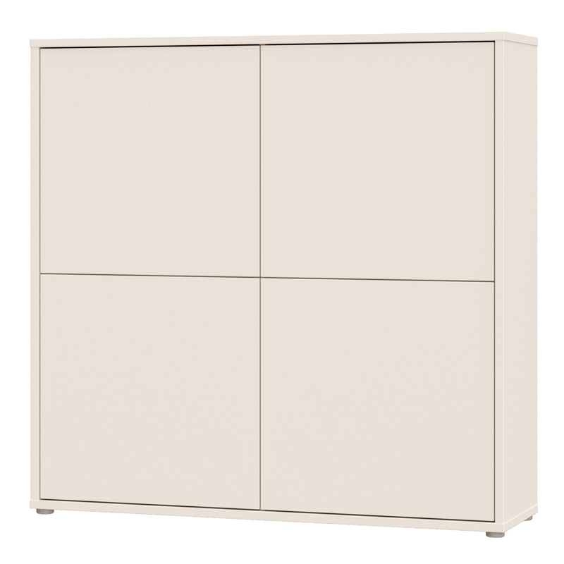 Alice Springs 4 Door Large Storage Cabinet with Push-to-Open Doors in Sand – image 3