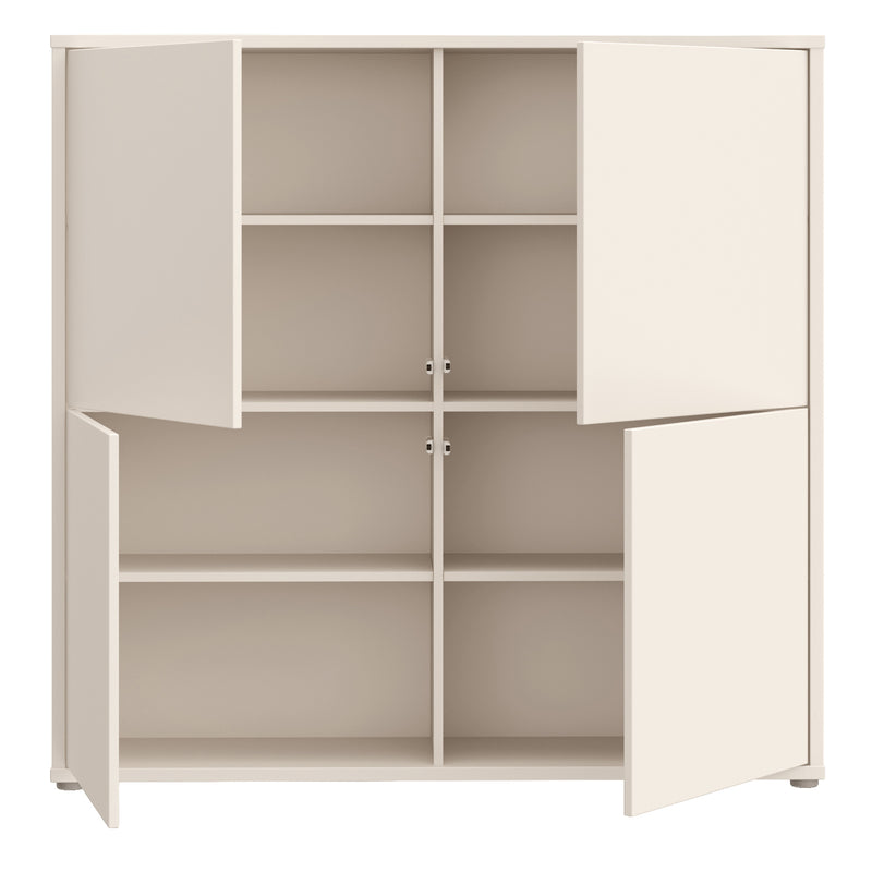 Alice Springs 4 Door Large Storage Cabinet with Push-to-Open Doors in Sand – image 5