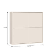 Alice Springs 4 Door Large Storage Cabinet with Push-to-Open Doors in Sand – image 7