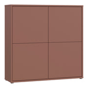 Alice Springs 4 Door Large Storage Cabinet with Push-to-Open Doors in Terracotta – image 1