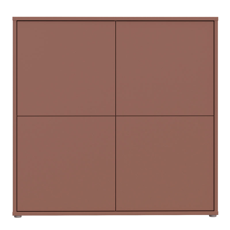 Alice Springs 4 Door Large Storage Cabinet with Push-to-Open Doors in Terracotta – image 2