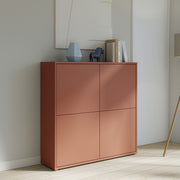 Alice Springs 4 Door Large Storage Cabinet with Push-to-Open Doors in Terracotta – image 6