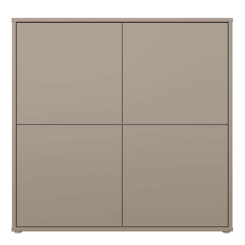 Alice Springs 4 Door Large Storage Cabinet with Push-to-Open Doors in Taupe – image 2