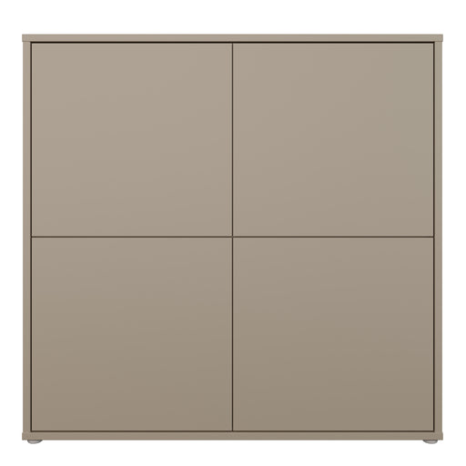 Alice Springs 4 Door Large Storage Cabinet with Push-to-Open Doors in Taupe – image 2
