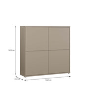 Alice Springs 4 Door Large Storage Cabinet with Push-to-Open Doors in Taupe – image 7