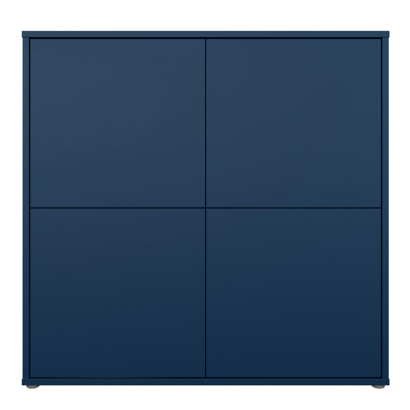 Alice Springs 4 Door Large Storage Cabinet with Push-to-Open Doors in Night Blue – image 2