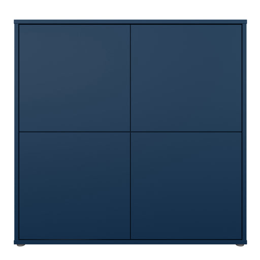 Alice Springs 4 Door Large Storage Cabinet with Push-to-Open Doors in Night Blue – image 2