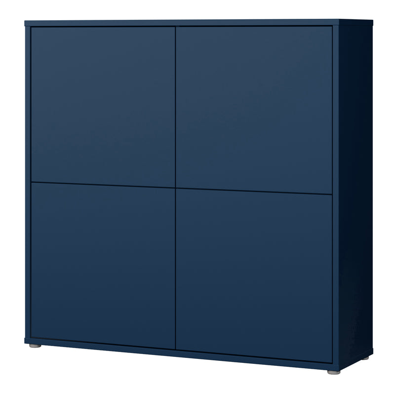 Alice Springs 4 Door Large Storage Cabinet with Push-to-Open Doors in Night Blue – image 3