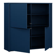 Alice Springs 4 Door Large Storage Cabinet with Push-to-Open Doors in Night Blue – image 4