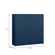 Alice Springs 4 Door Large Storage Cabinet with Push-to-Open Doors in Night Blue – image 7