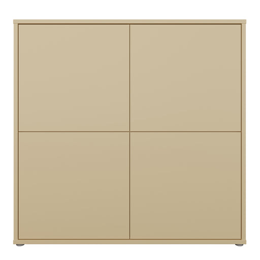 Alice Springs 4 Door Large Storage Cabinet with Push-to-Open Doors in Butter Yellow – image 2