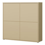 Alice Springs 4 Door Large Storage Cabinet with Push-to-Open Doors in Butter Yellow – image 3