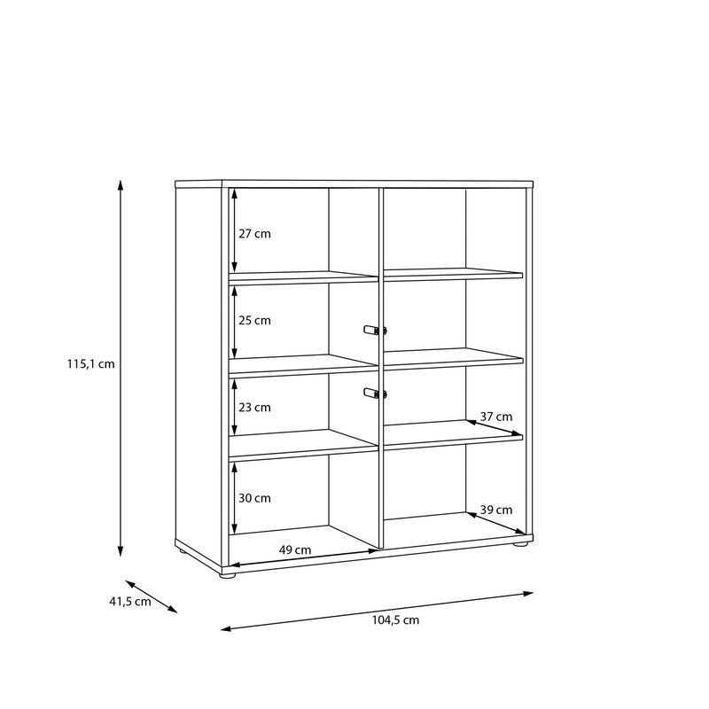 Alice Springs 4 Door Storage Cabinet with Push-to-Open Doors in Sand – image 10