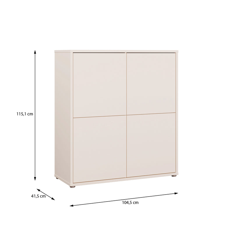 Alice Springs 4 Door Storage Cabinet with Push-to-Open Doors in Sand – image 9