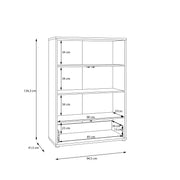Alice Springs 2 Door Low Wardrobe with Push-to-Open Doors and Drawer in Sand – image 10