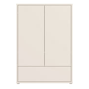 Alice Springs 2 Door Low Wardrobe with Push-to-Open Doors and Drawer in Sand – image 2