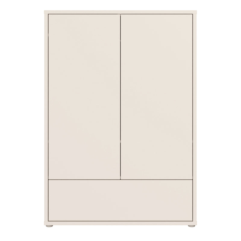 Alice Springs 2 Door Low Wardrobe with Push-to-Open Doors and Drawer in Sand – image 2