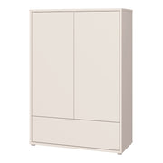 Alice Springs 2 Door Low Wardrobe with Push-to-Open Doors and Drawer in Sand – image 3