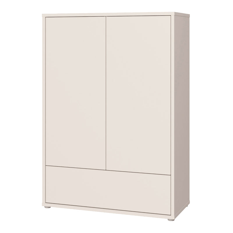Alice Springs 2 Door Low Wardrobe with Push-to-Open Doors and Drawer in Sand – image 3