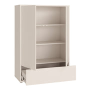 Alice Springs 2 Door Low Wardrobe with Push-to-Open Doors and Drawer in Sand – image 4