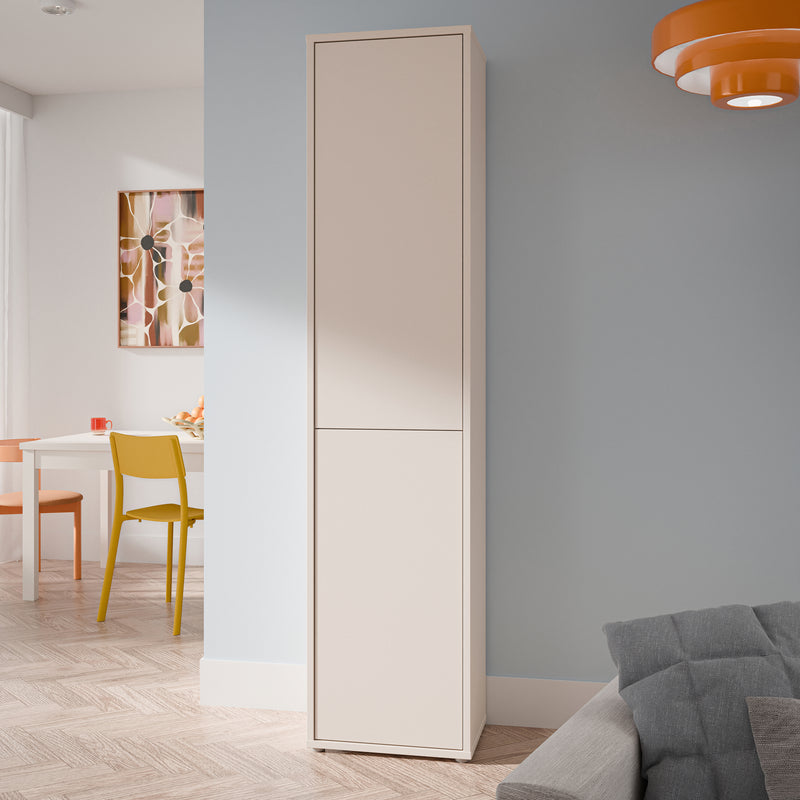 Alice Springs Narrow Tall Cupboard with 2 Push-to-Open Doors in Sand – image 6