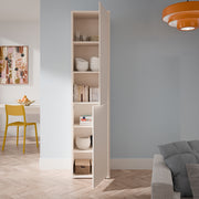 Alice Springs Narrow Tall Cupboard with 2 Push-to-Open Doors in Sand – image 7