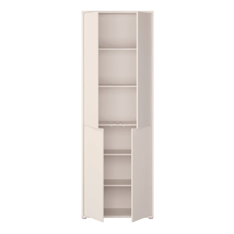 Alice Springs 4 Door Tall Storage Cabinet with Push-to-Open Doors in Sand – image 5