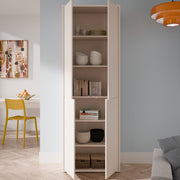 Alice Springs 4 Door Tall Storage Cabinet with Push-to-Open Doors in Sand – image 7