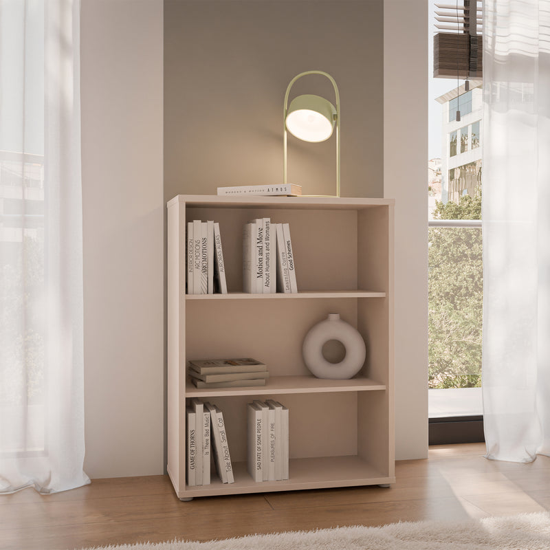 Alice Springs Low Wide Bookcase with Open Shelving in Sand – image 4
