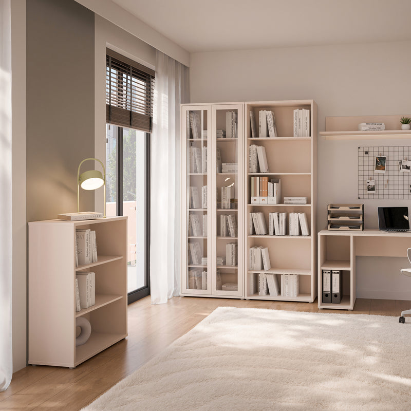 Alice Springs Low Wide Bookcase with Open Shelving in Sand – image 5