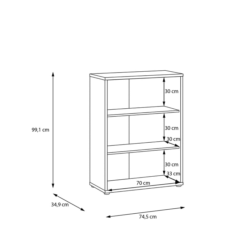 Alice Springs Low Wide Bookcase with Open Shelving in Sand – image 7