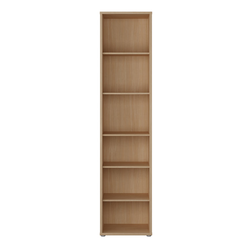 Alice Springs Tall Narrow Bookcase with 5 Shelves in Elegancia Oak – image 2