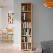 Alice Springs Tall Narrow Bookcase with 5 Shelves in Elegancia Oak – image 4
