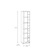 Alice Springs Tall Narrow Bookcase with 5 Shelves in Elegancia Oak – image 6