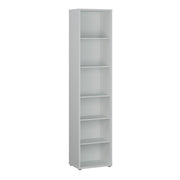 Alice Springs Tall Narrow Bookcase with 5 Shelves in Light Grey – image 1