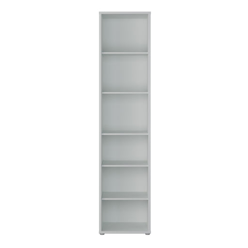 Alice Springs Tall Narrow Bookcase with 5 Shelves in Light Grey – image 2