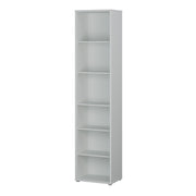 Alice Springs Tall Narrow Bookcase with 5 Shelves in Light Grey – image 3