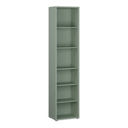 Alice Springs Tall Narrow Bookcase with 5 Shelves in Sage Green – image 1